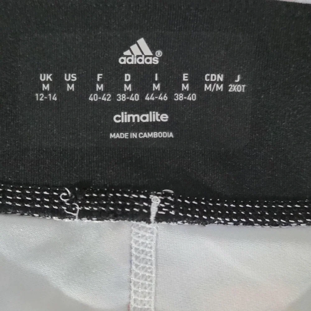 Adidas Leggings Womens Medium Floral Climalite Ankle Stretch Yoga Athletic